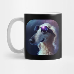 Cool Borzoi Dog wearing Sunglasses Mug